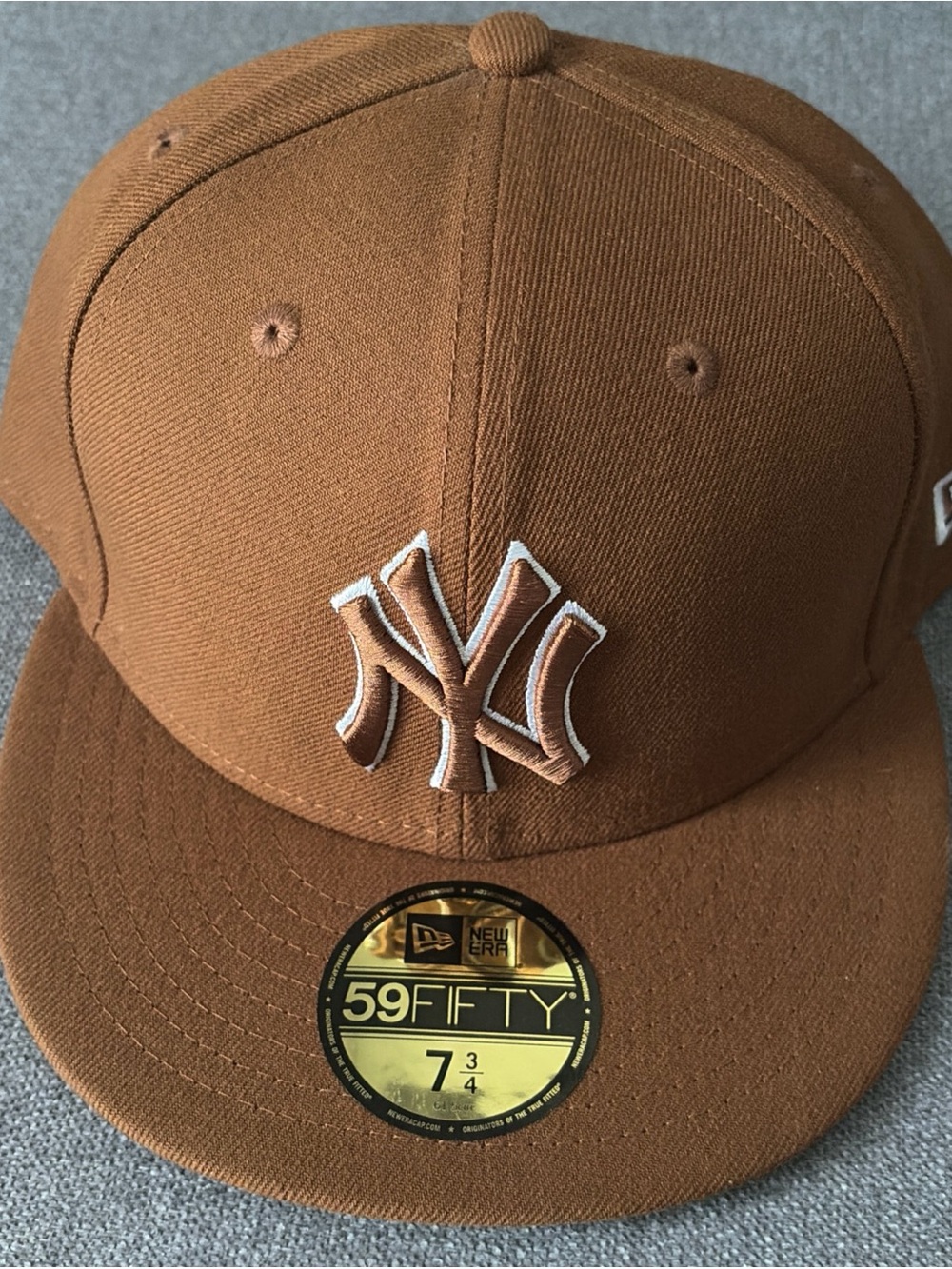 New Era Brown NY Embroidered 59FIFTY Fitted Cap